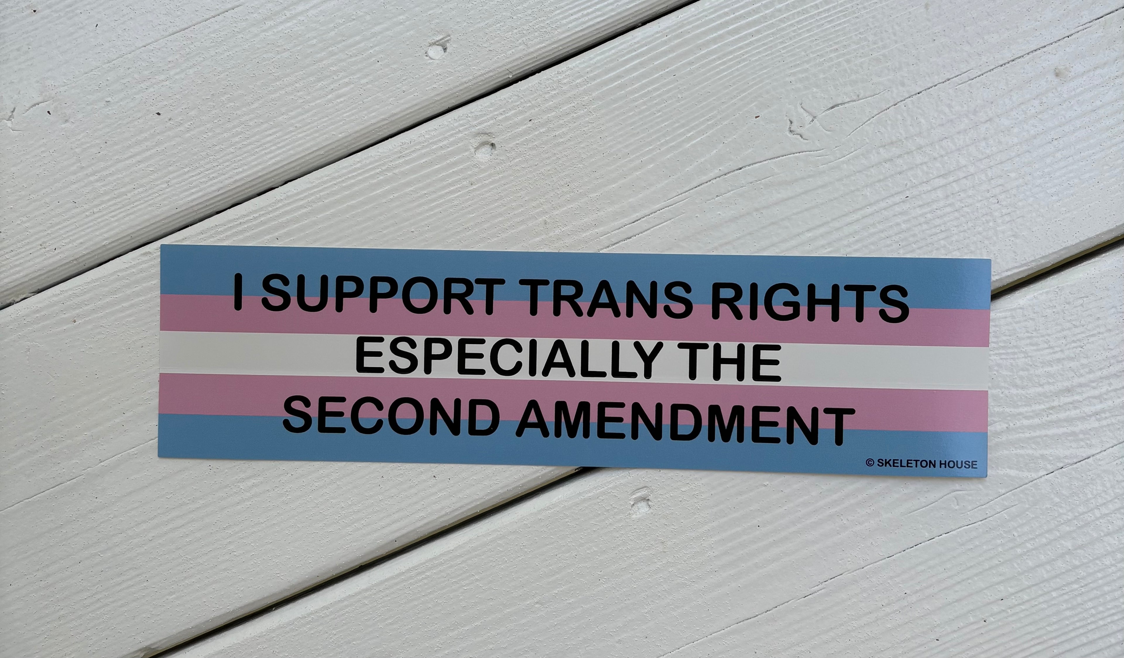 “I SUPPORT TRANS RIGHTS ESPECIALLY THE SECOND AMENDMENT” Bumper magnet
