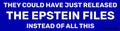 “THEY COULD HAVE JUST RELEASED THE EPSTEIN FILES INSTEAD OF ALL THIS” Bumper magnet